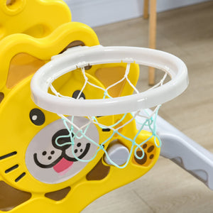 English Elm Qaba Toddler Indoor Slide with Basketball Hoop Active Play Set for Ages 18 to 36 Months W2225P217355