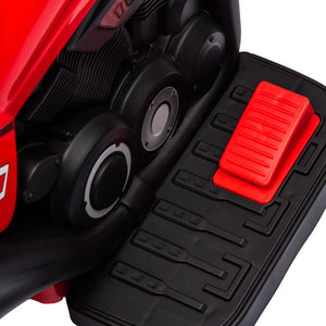 English Elm Qaba 6v Toddler Electric Motorbike with Bubble Machine Led Light and Music Red W2225P249813