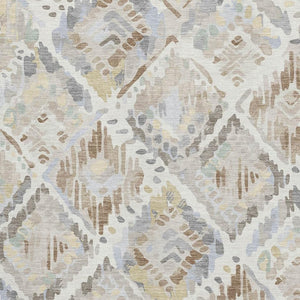 HomeRoots 9' Stylish Ivory, Brown & Gray Geometric Area Rug – Washable, UV Protected, Perfect for High-Traffic Homes! 693023
