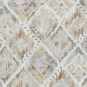 HomeRoots 10' X 14' Washable Geometric Area Rug in Ivory, Brown & Gray – UV Protection & Stain Resistant Design 693024