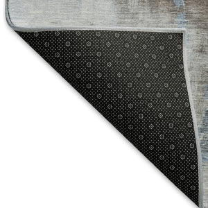 HomeRoots 9' X 12' Sky Blue Abstract Area Rug - Washable, Stain-Resistant, UV Protected for High-Traffic Spaces 693059