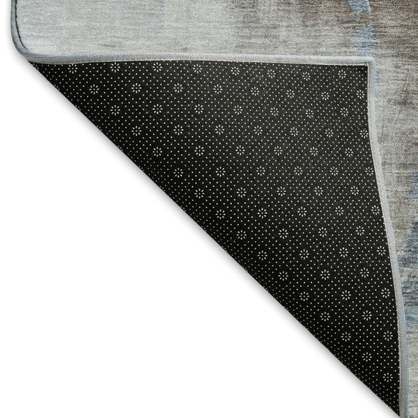 HomeRoots 9' X 12' Sky Blue Abstract Area Rug - Washable, Stain-Resistant, UV Protected for High-Traffic Spaces 693059