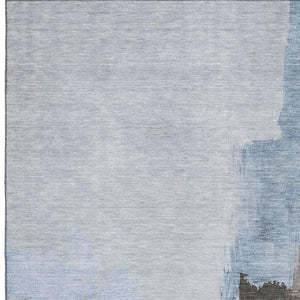 HomeRoots 9' X 12' Sky Blue Abstract Area Rug - Washable, Stain-Resistant, UV Protected for High-Traffic Spaces 693059