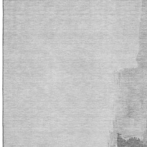 HomeRoots 5' X 8' Stylish Silver Gray and Charcoal Abstract Washable Area Rug with UV Protection & Non-Slip Backing 693062