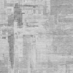 HomeRoots 5' X 8' Gray, Silver & Charcoal Abstract Washable Area Rug - Stylish, Durable, UV Protected Design! 693074