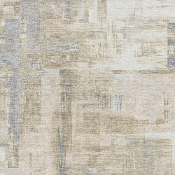 HomeRoots 10' X 14' Abstract Ivory Beige and Gray Area Rug - Washable, Stain Resistant, UV Protected Elegance 693084