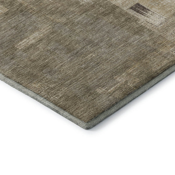 HomeRoots 5' X 8' Elegant Coffee Beige & Ivory Abstract Area Rug - Washable, UV Protected, Durable & Stylish! 693086