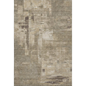 HomeRoots 9' X 12' Coffee Beige & Ivory Abstract Area Rug – Washable, Durable, Stain Resistant with UV Protection 693089