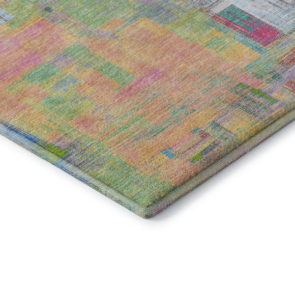 HomeRoots 9' X 12' Colorful Abstract Washable Area Rug – UV Protection, Stain-Resistant, Perfect for Homes 693095
