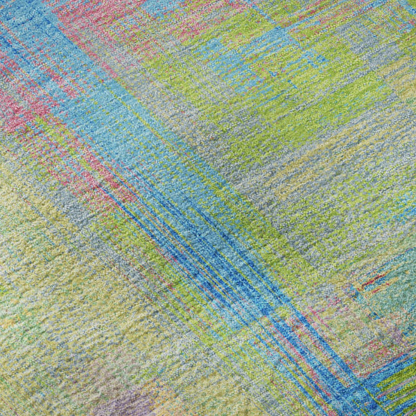 HomeRoots 9' X 12' Colorful Abstract Washable Area Rug – UV Protection, Stain-Resistant, Perfect for Homes 693095