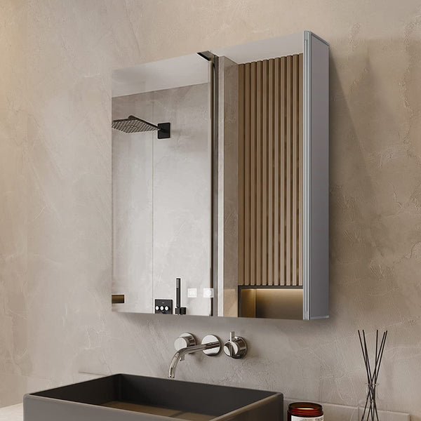 English Elm Corsica Aluminum Led Medicine Cabinet with Defogger and Soft Close Mirror Door B2731P477796