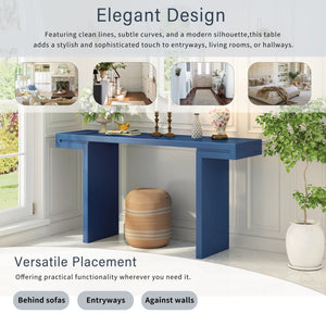 English Elm U-style 60 Inch Geometric Console Table Painted Mdf Foyer Entryway Living Room N711P303209V