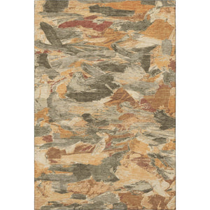 HomeRoots 10' Copper Gray & Taupe Abstract Washable Area Rug - Durable, UV-Protected, Easy-Care for Homes 693114