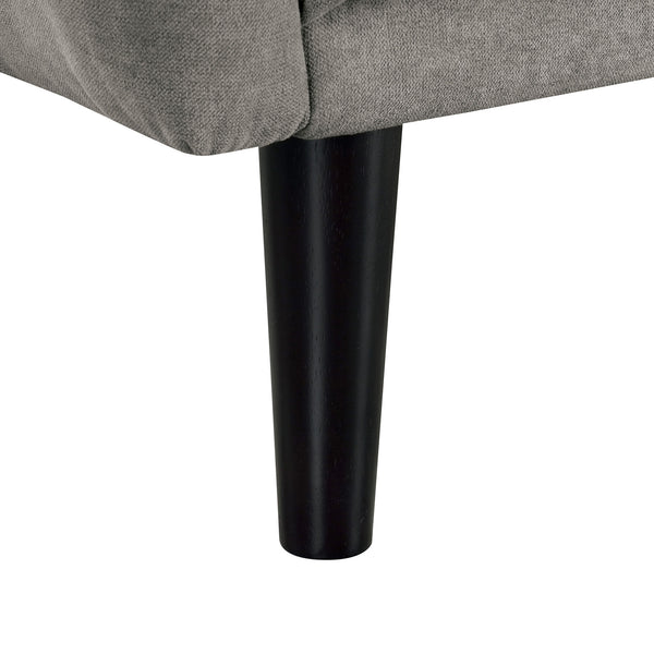 English Elm Futon Tufted Convertible Sofa with Pocket Coil Mattress, USB Charging Ports, Stylish Track Arms Gray 45 L x 36.5 W x 18.5 H B2741P309222