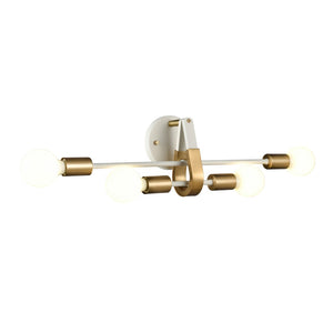 Sabine 24'' Wide 4-Light Vanity Light - Textured White with Brushed Gold 69313/4 Elk Lighting