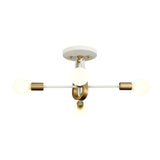 Sabine 20'' Wide 4-Light Semi Flush Mount - Textured White with Brushed Gold 69314/4 Elk Lighting