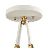 Sabine 20'' Wide 4-Light Semi Flush Mount - Textured White with Brushed Gold 69314/4 Elk Lighting