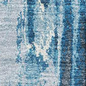HomeRoots 9' X 12' Denim Blue Abstract Area Rug - Stain-Resistant, UV Protected, Machine-Washable Comfort 693143