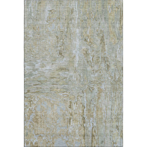 HomeRoots 5' X 8' Khaki And Silver Abstract Washable Area Rug – Durable, Stain Resistant & UV Protected Design 693146