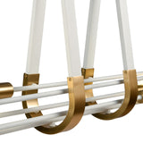 Sabine 58'' Wide 10-Light Linear Chandelier - Textured White with Brushed Gold 69316/10 Elk Lighting