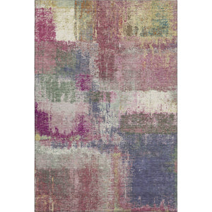 HomeRoots 9' X 12' Blush Purple & Gray Abstract Washable Area Rug - UV Protected, Stylish & Durable Design 693167
