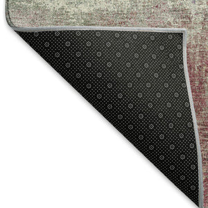 HomeRoots 9' X 12' Blush Purple & Gray Abstract Washable Area Rug - UV Protected, Stylish & Durable Design 693167