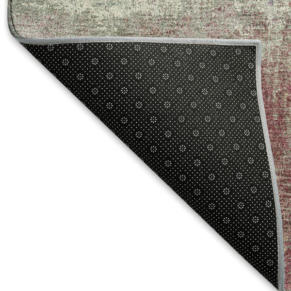 HomeRoots 9' X 12' Blush Purple & Gray Abstract Washable Area Rug - UV Protected, Stylish & Durable Design 693167
