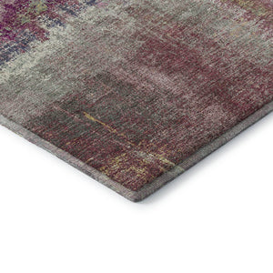 HomeRoots 9' X 12' Blush Purple & Gray Abstract Washable Area Rug - UV Protected, Stylish & Durable Design 693167