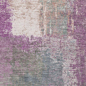 HomeRoots 5' X 8' Abstract Area Rug in Lavender Blue & Ivory – Washable, UV-Protected, Stain-Resistant Design! 693182