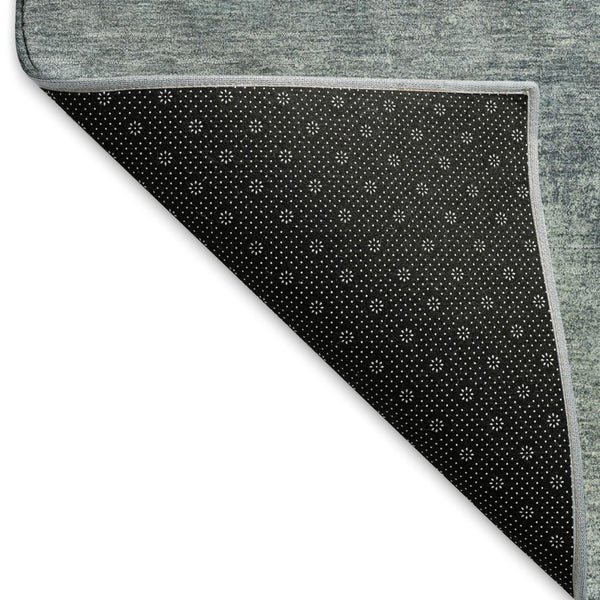 HomeRoots 8' Modern Abstract Washable Area Rug in Sage, Ivory & Blue with UV Protection for Busy Homes 693190