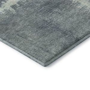 HomeRoots 8' Modern Abstract Washable Area Rug in Sage, Ivory & Blue with UV Protection for Busy Homes 693190