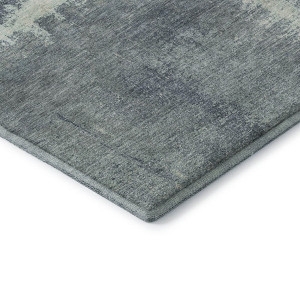 HomeRoots 8' Modern Abstract Washable Area Rug in Sage, Ivory & Blue with UV Protection for Busy Homes 693190