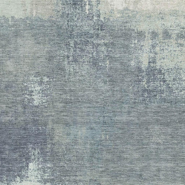 HomeRoots 8' Modern Abstract Washable Area Rug in Sage, Ivory & Blue with UV Protection for Busy Homes 693190