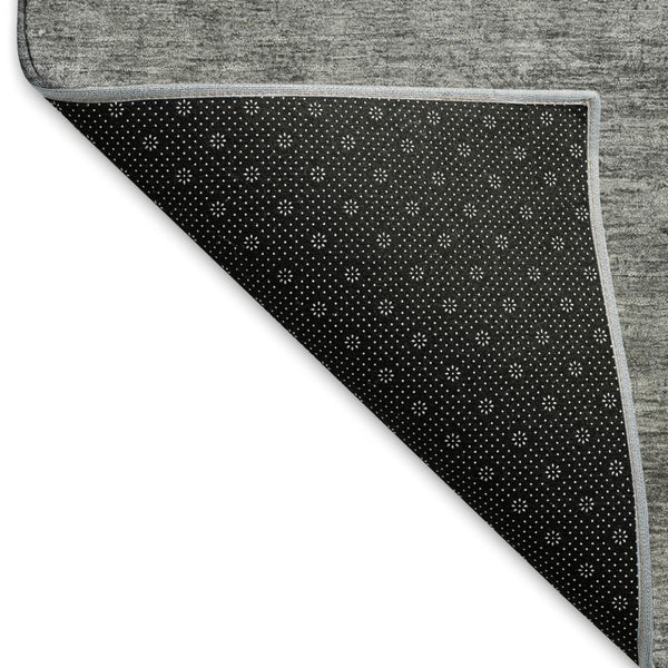 HomeRoots 5' X 8' Gray And Charcoal Abstract Area Rug - Washable, UV Protected, Durable Design for Modern Homes 693194