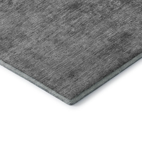 HomeRoots 5' X 8' Gray And Charcoal Abstract Area Rug - Washable, UV Protected, Durable Design for Modern Homes 693194