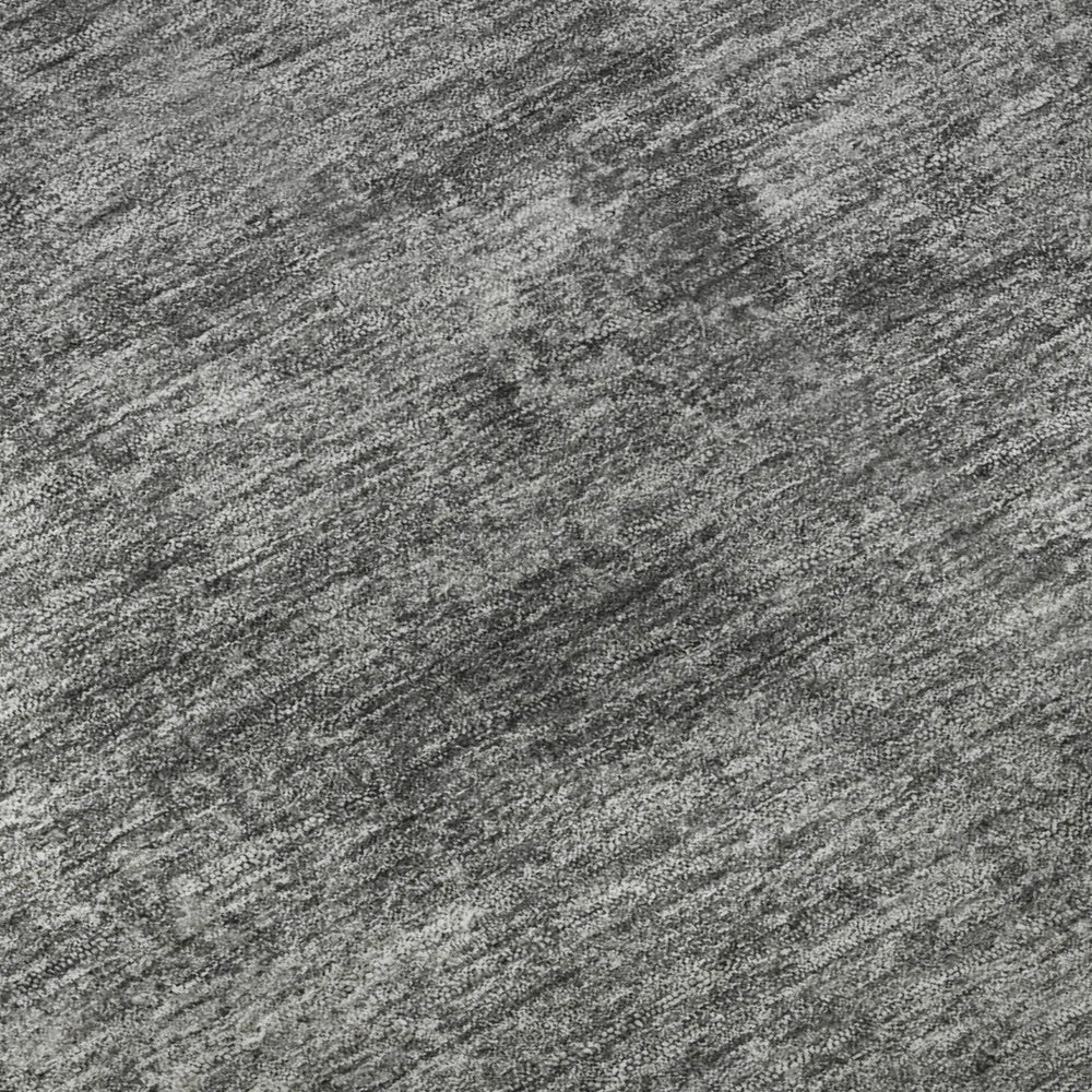 HomeRoots 8' Gray and Charcoal Abstract Area Rug – Washable, UV-Protected, Durable for Family Spaces & More! 693196