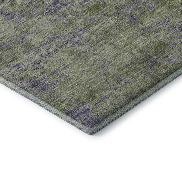 HomeRoots 9' X 12' Olive Green & Purple Abstract Washable Area Rug – UV Protected, Stain-Resistant & Stylish! 693203