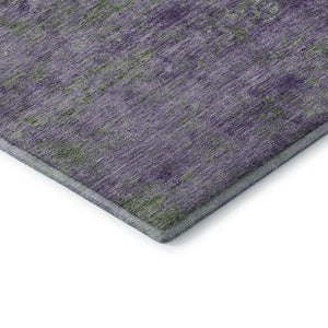 HomeRoots 9' X 12' Purple and Green Abstract Area Rug - Washable, UV-Protected, Durable for High-Traffic Homes 693209