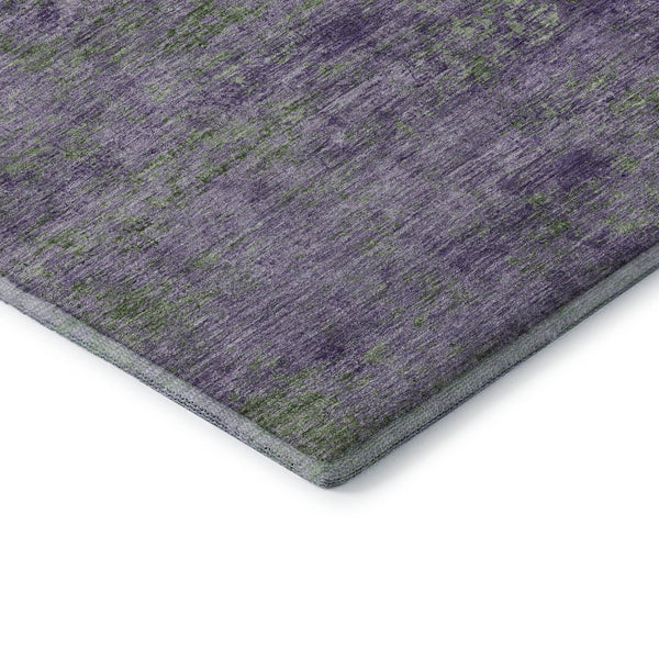 HomeRoots 9' X 12' Purple and Green Abstract Area Rug - Washable, UV-Protected, Durable for High-Traffic Homes 693209