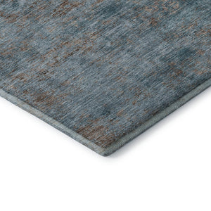 HomeRoots 5' X 8' Teal And Brown Abstract Washable Area Rug - UV Protected, Kid & Pet Friendly Design! 693212