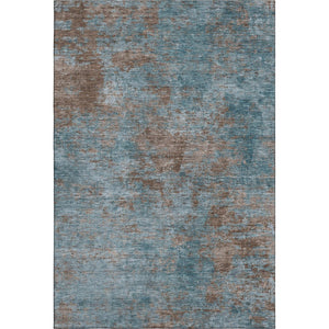 HomeRoots 10' X 14' Teal and Brown Abstract Area Rug - Stylish, Washable, UV-Protected for Busy Homes! 693216