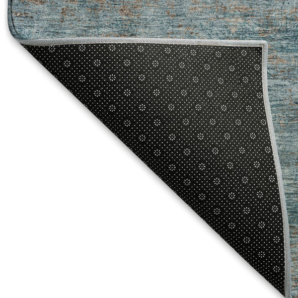 HomeRoots 10' X 14' Teal and Brown Abstract Area Rug - Stylish, Washable, UV-Protected for Busy Homes! 693216