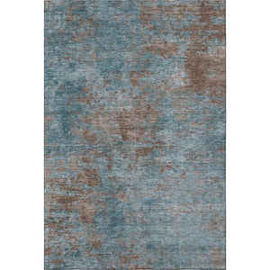 HomeRoots 10' X 14' Teal and Brown Abstract Area Rug - Stylish, Washable, UV-Protected for Busy Homes! 693216