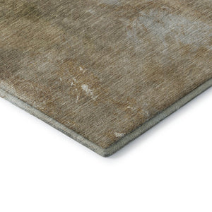 HomeRoots 5' X 8' Stylish Copper & Gray Abstract Area Rug - Washable, UV Protected, Perfect for High Traffic Spaces! 693224
