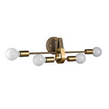 Sabine 24'' Wide 4-Light Vanity Light - Pecan with Brushed Gold 69323/4 Elk Lighting