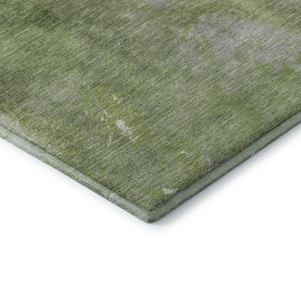 HomeRoots 10' X 14' Green And Gray Abstract Area Rug - Durable, Stain Resistant, UV Protected for Modern Spaces 693234