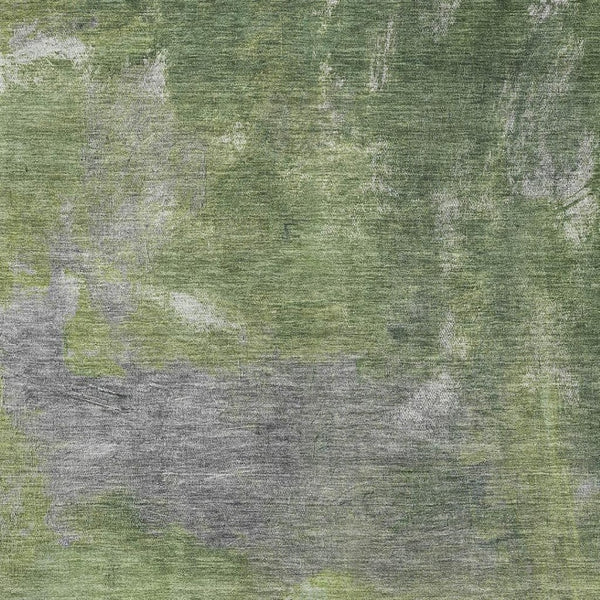 HomeRoots 10' X 14' Green And Gray Abstract Area Rug - Durable, Stain Resistant, UV Protected for Modern Spaces 693234