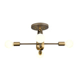 Sabine 20'' Wide 4-Light Semi Flush Mount - Pecan with Brushed Gold 69324/4 Elk Lighting