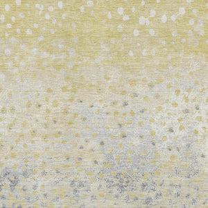 HomeRoots 10' X 14' Gold Ivory Gray Polka Dot Washable Area Rug - Durable, Stain-Resistant, UV Protected Decor 693246