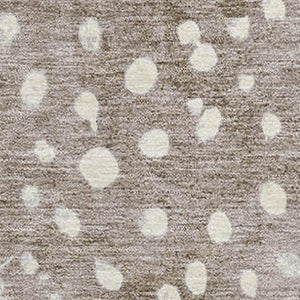 HomeRoots 5' X 8' Washable Khaki Blue & Ivory Polka Dot Area Rug with UV Protection for Stylish Home Decor 693254